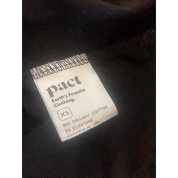 PACT Organic Cotton Fit and Flare Tie Back Dress w Pockets Black Size XS - Picture 6 of 6